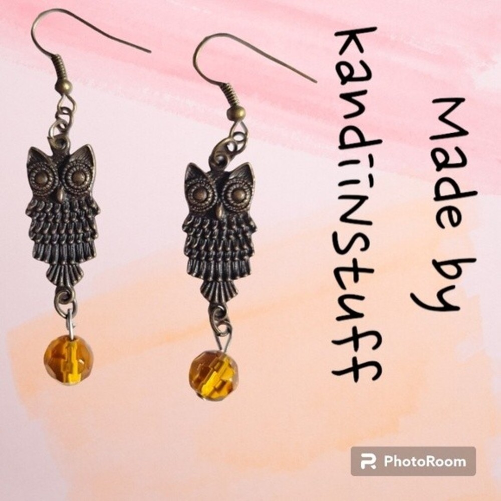 OWL EARRINGS (HANDMADE)